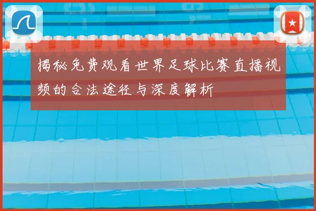 揭秘免费观看世界足球比赛直播视频的合法途径与深度解析